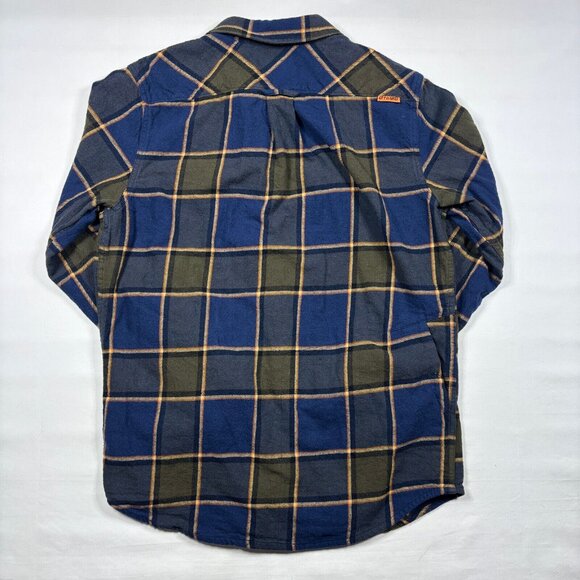 Off the Grid Blue/Green Plaid 100% Cotton Flannel Shirt Outdoor Wear Mens Med - Picture 7 of 8
